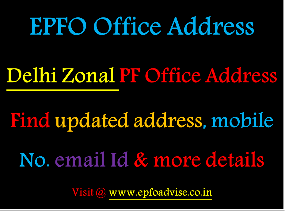 EPFO Delhi Zonal Offices