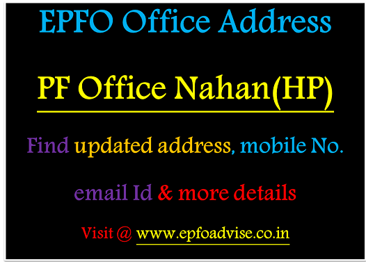 PF Office Nahan Address