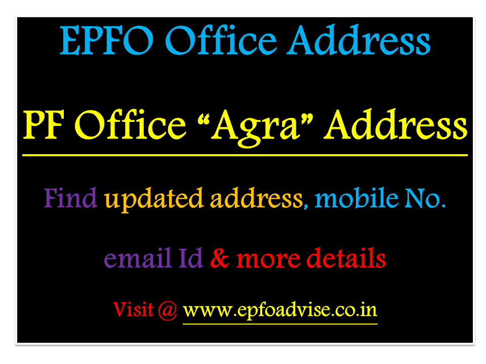 PF Office Agra Address