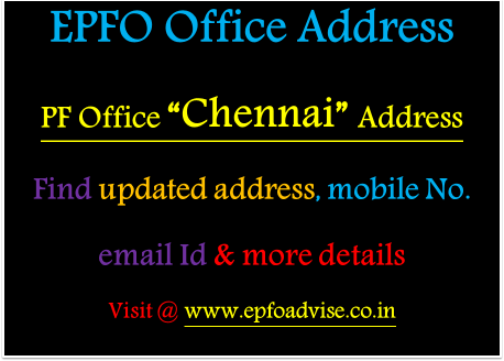 PF Office Chennai Address