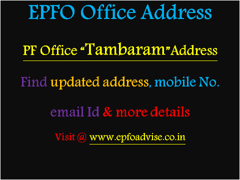 PF Office Tambaram Address