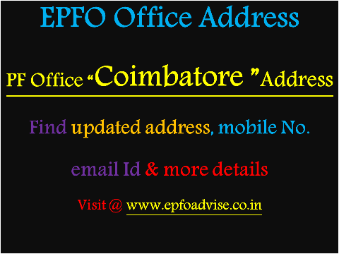 PF Office Coimbatore Address