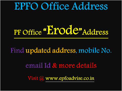 PF Office Erode Address