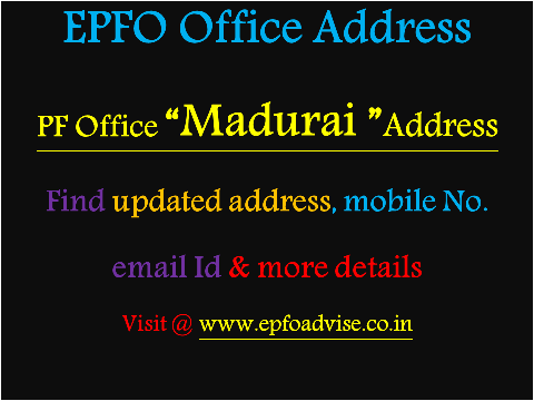 PF Office Madurai Address