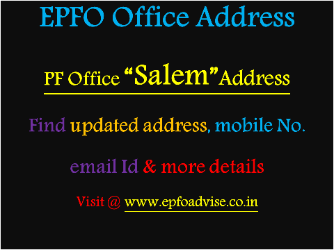PF Office Salem Address
