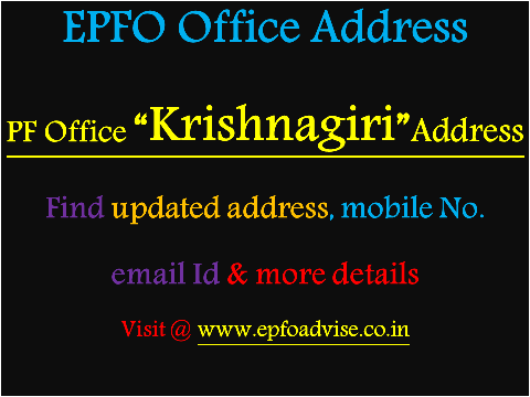 PF Office Krishnagiri Address