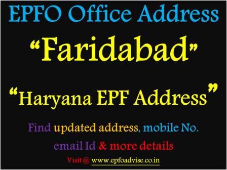 PF Office Faridabad Address