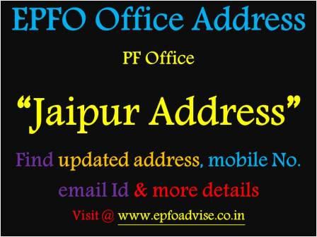 PF Office Jaipur Address