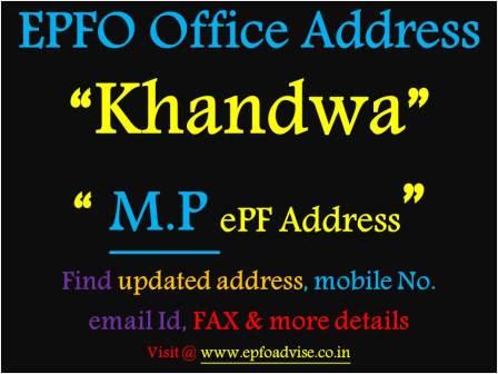 PF Office Khandwa Address