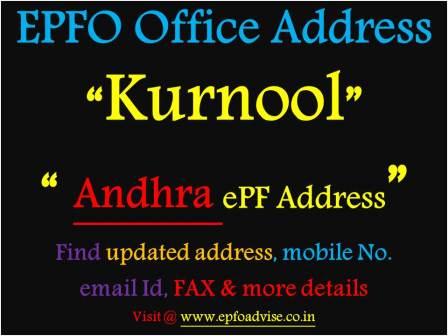 PF Office Kurnool Address