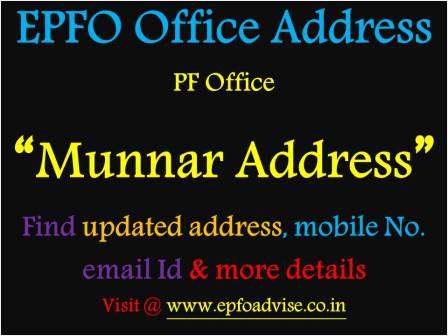 PF Office Munnar Address