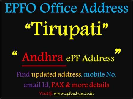 PF Office Tirupati Address