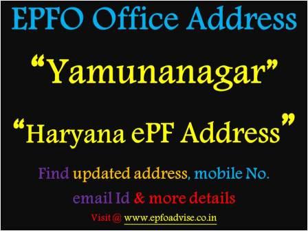 PF Office Yamunanagar Address